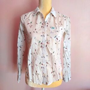 Vintage Y2K Hollister tropical holiday bird print xs